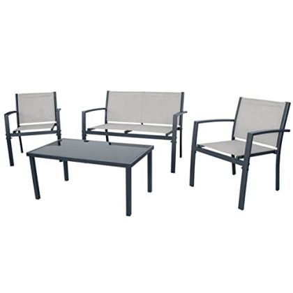 Ensemble Rhodes gris anthracite