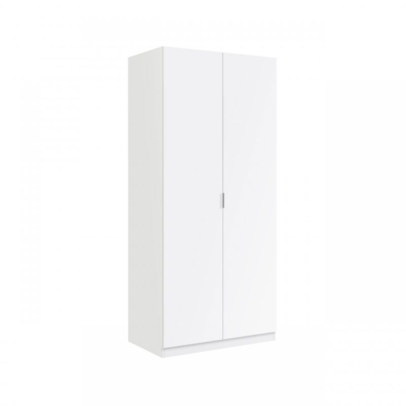 Armoire 2 portes 2 tiroirs cm. 81 x 52 x 180h Blanc