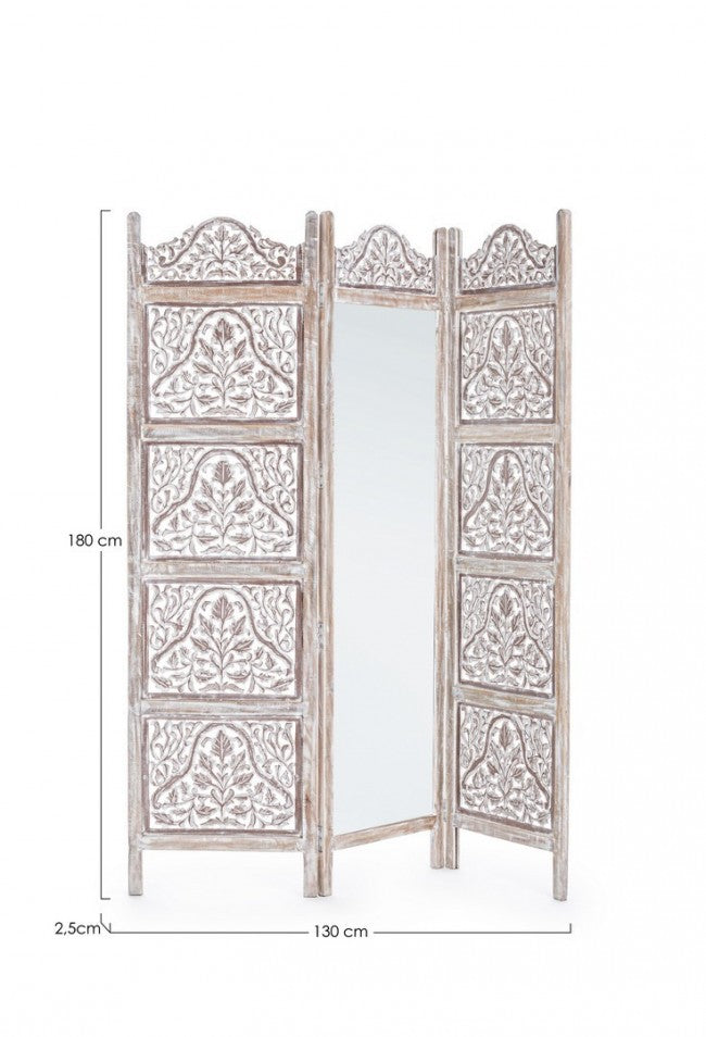 Alyssa Moustiquaire blanche 3 portes avec miroir Code 0721448