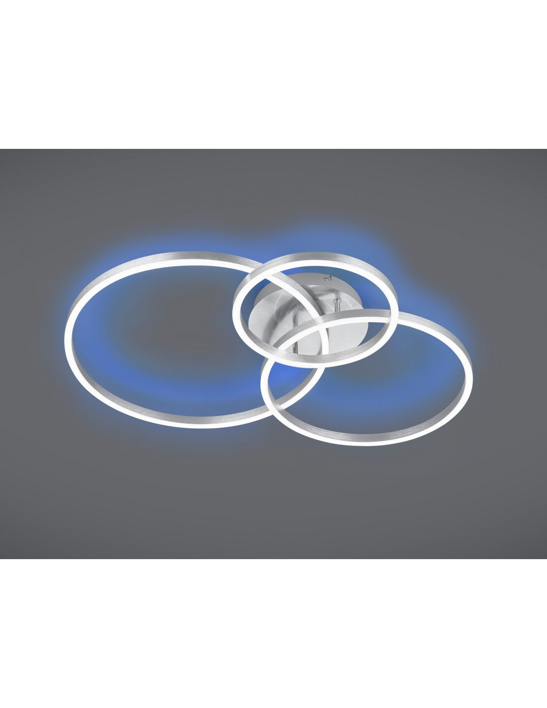 Plafonnier moderne Winona Nickel Led Dimmer Rgbw Trio Lighting