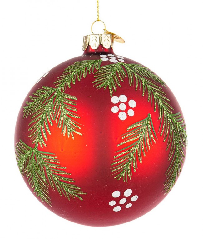 8x Sphère Vt Arbres Rouge D100