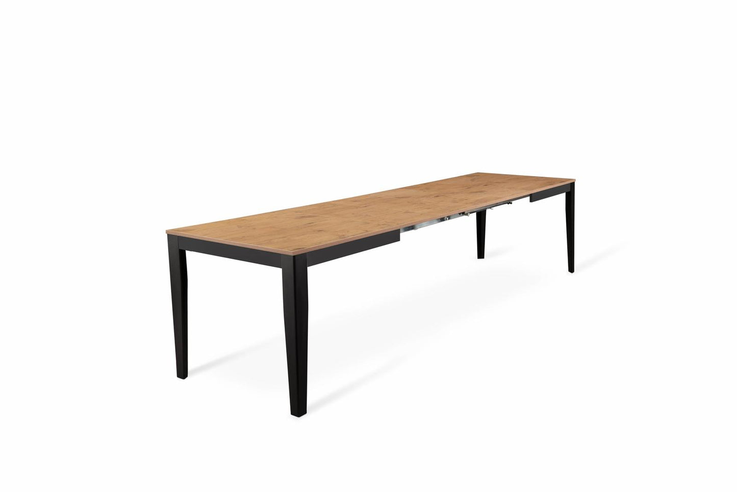 Table extensible chêne noir 80 cm x 130- 290 cm H. 76 cm