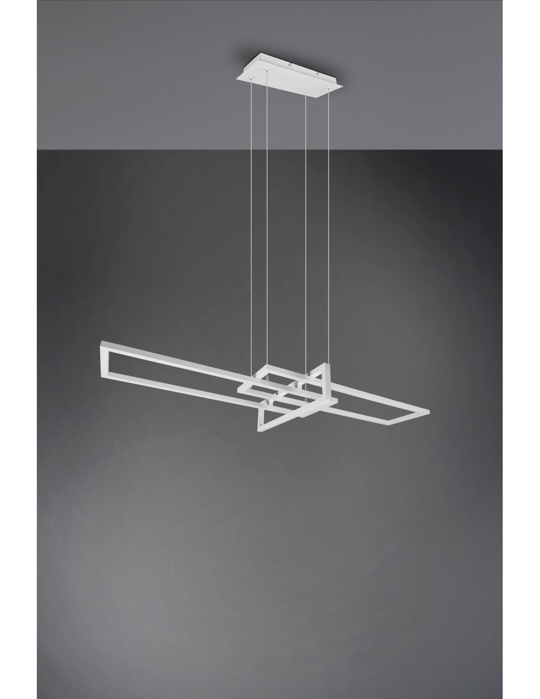 Salinas Suspension 3 Rectangles LED 34w Blanc L110 cm Dimmable Trio Éclairage