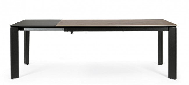 Table extensible Briva, gris noir