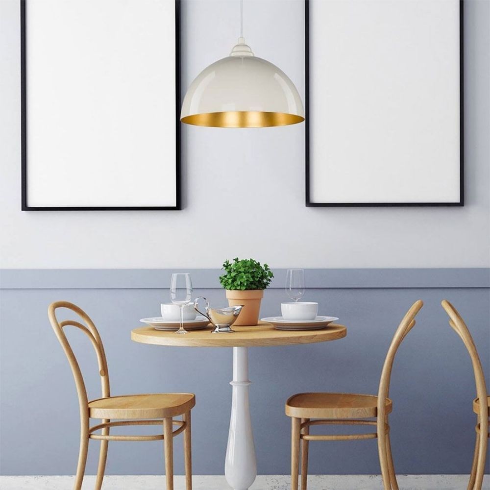 Lampada a sospensione Topak ASZ0948 in metallo bianco EFFEZ