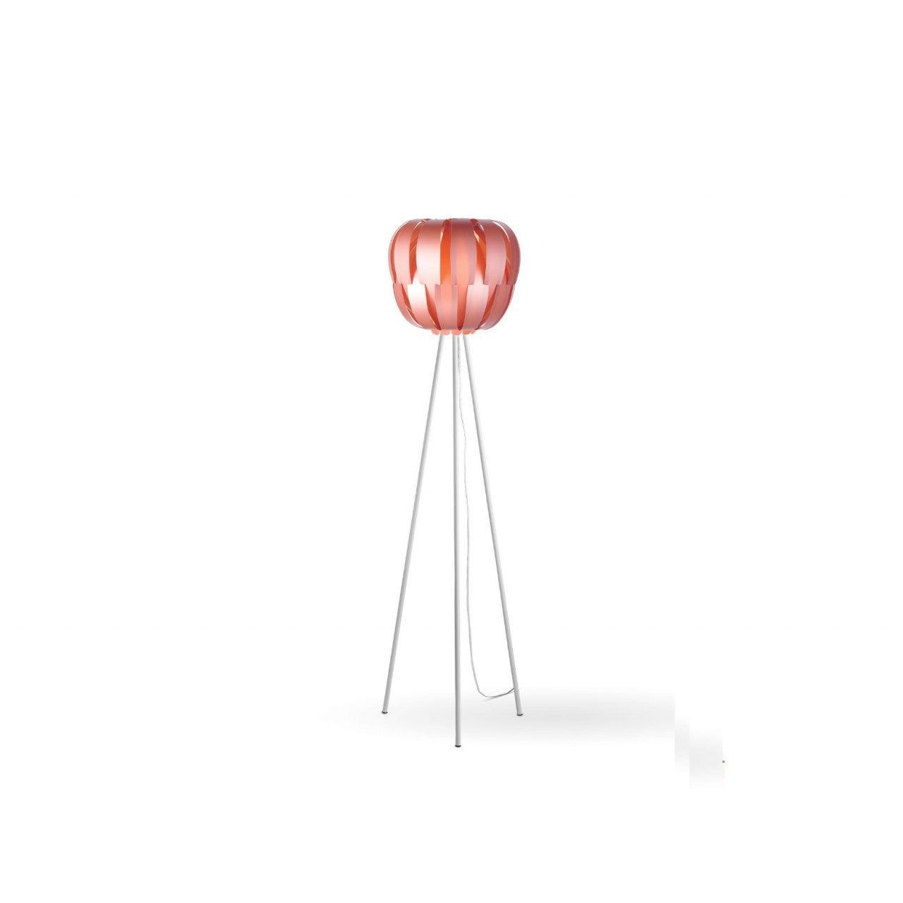 Lampadaire trépied en métal rose en métal Cm. 42x165h