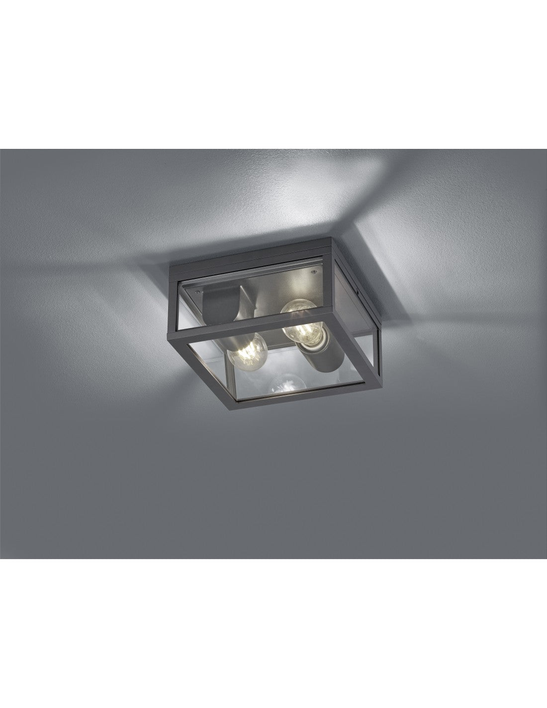 Plafonnier Extérieur Garonne 2xE27 Anthracite Trio Lighting