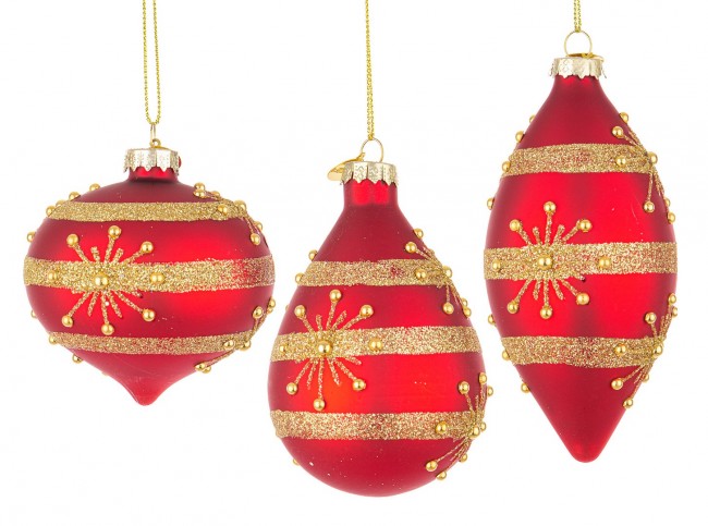 12x Pendentif Vt Glimmer Rouge Ass3