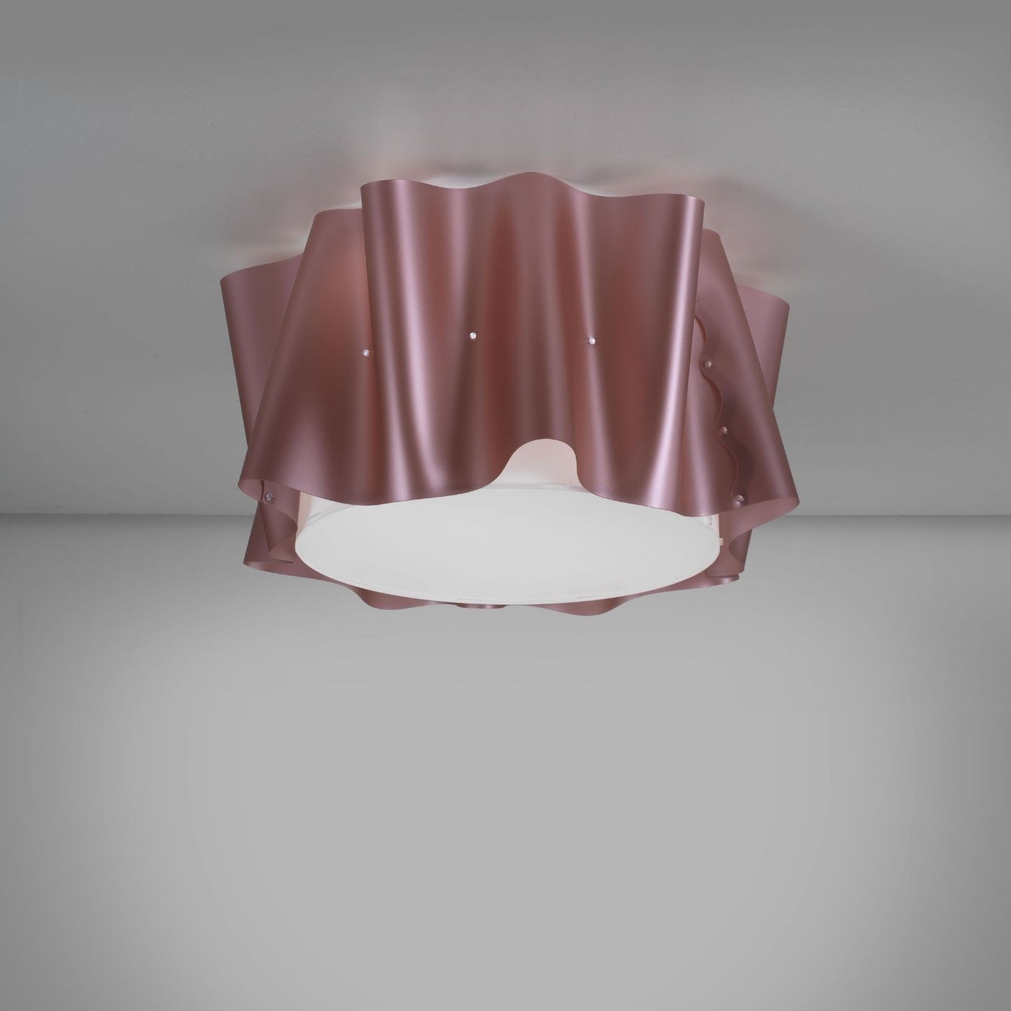 Plafonnier En Métal Rose 5 Lumières Cm. 60x32