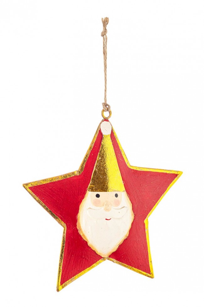 6x Pendentif étoile Slade Rouge C