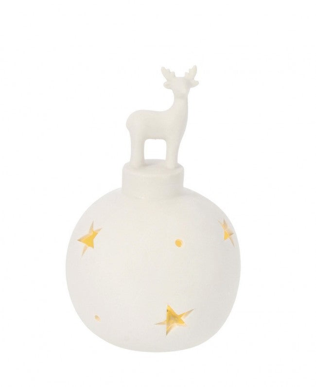 12x Décoration Sphère Cerf H17 C