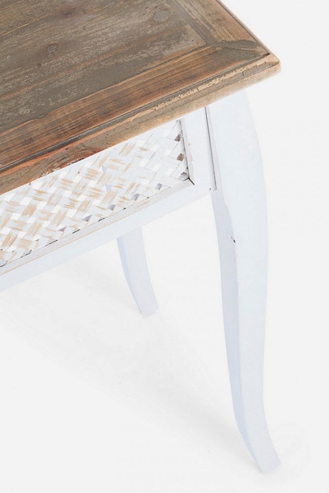 Ensemble de 3 consoles en bois blanc de style classique