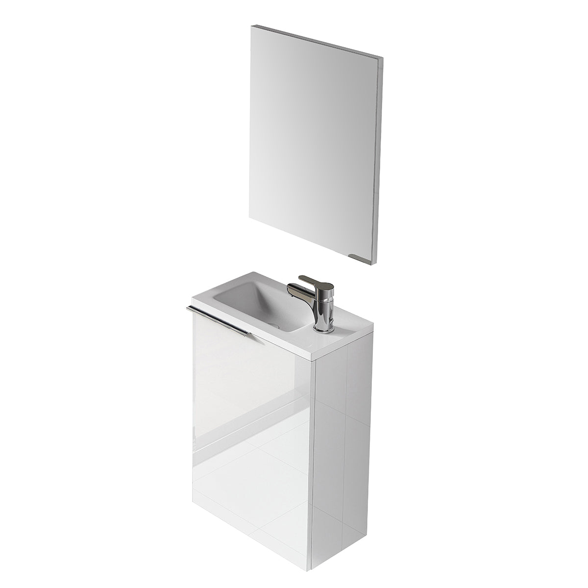 Meuble de salle de bain suspendu Compact/Cody (à assembler)