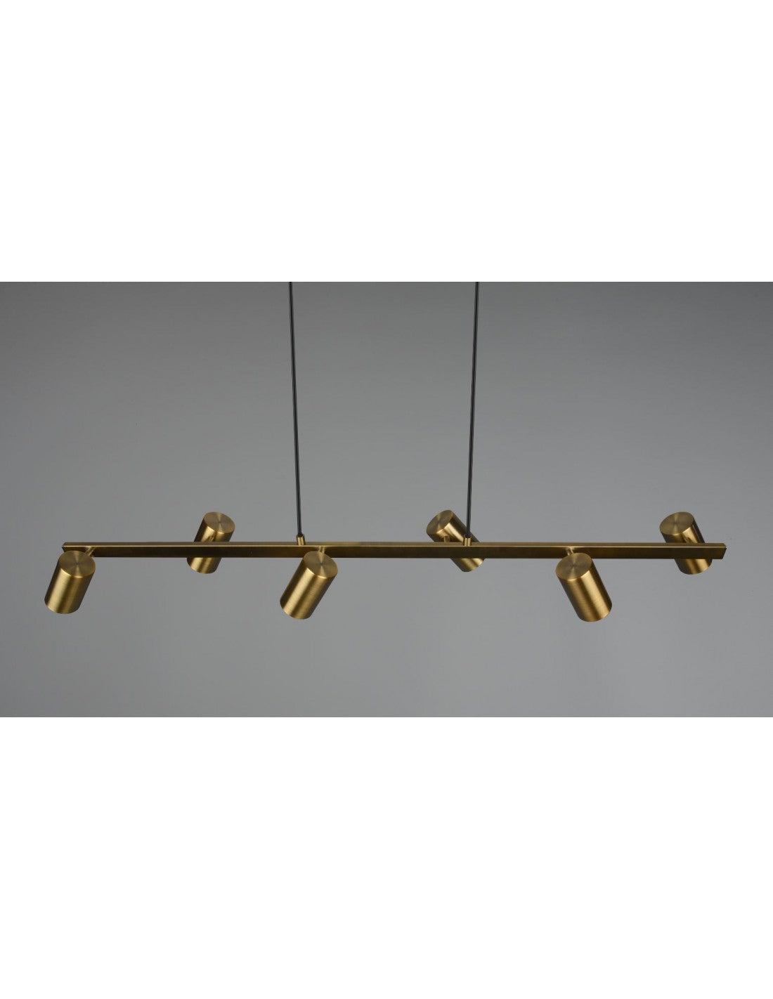 Lustre 6 Spots GU10 Orientables Marley Laiton Vieilli Trio Eclairage