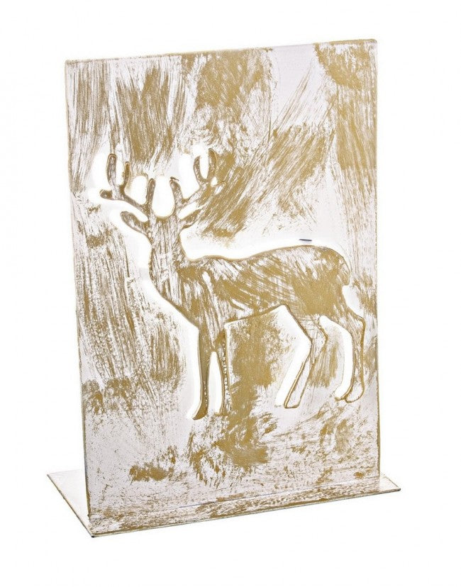 8x Bougeoir Renne Métal Doré