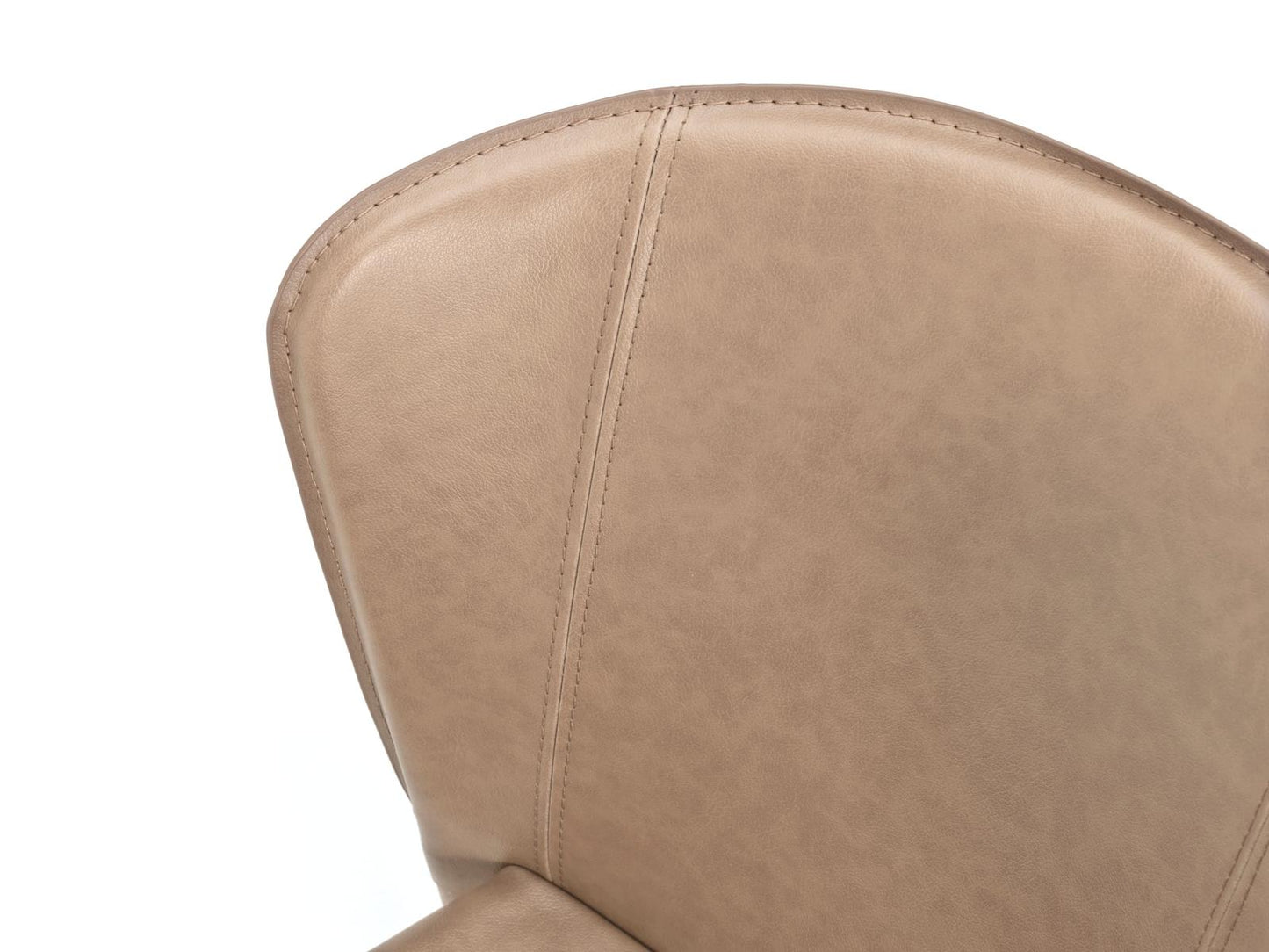 4x Chaise en simili cuir et assise gris tourterelle 49x56x82h cm