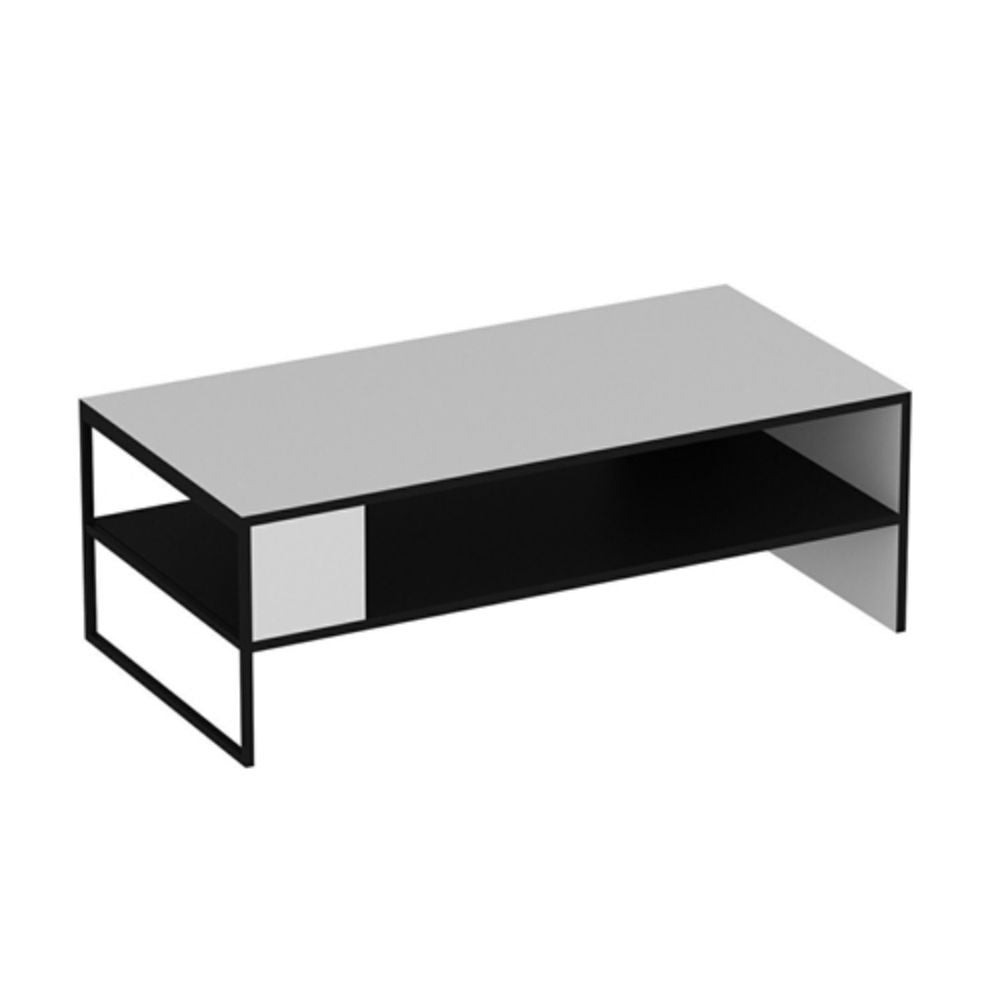 Table basse rectangulaire noire et blanche Concord