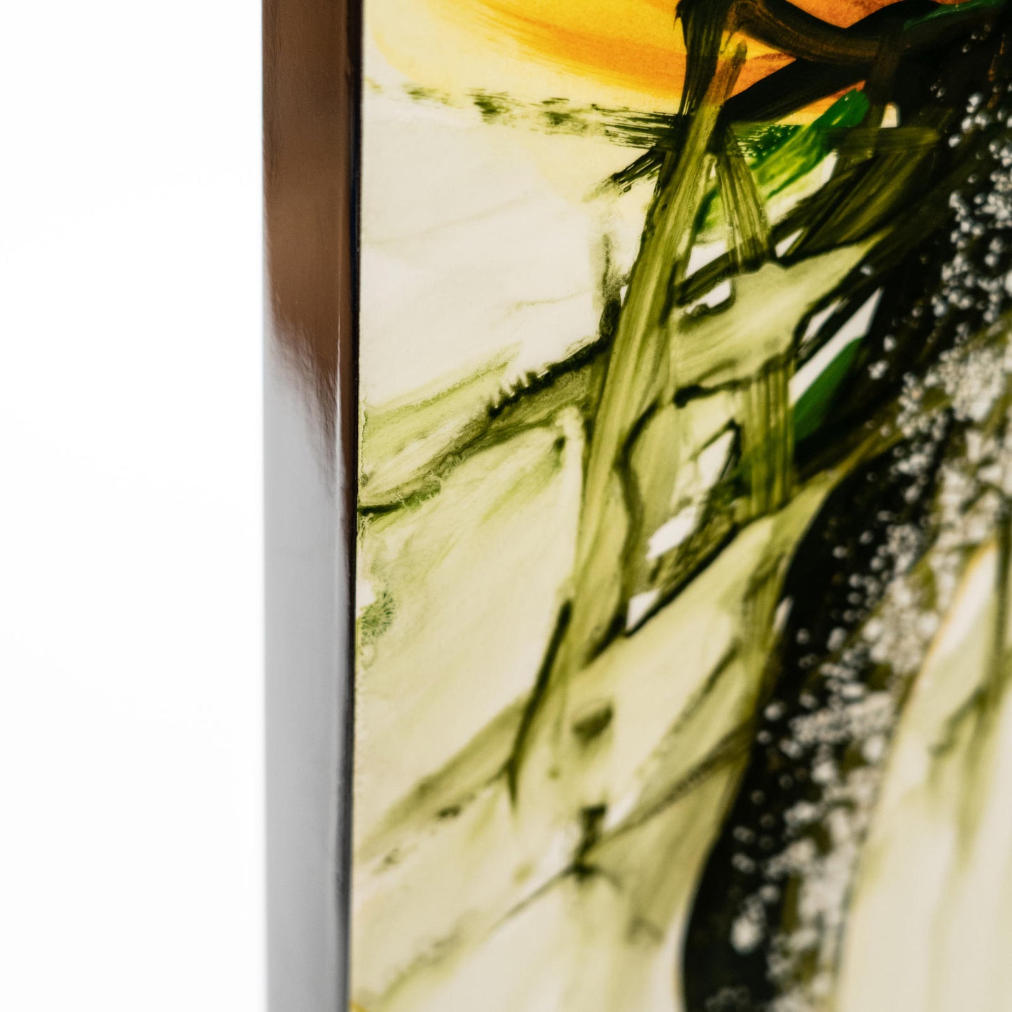 Panneau décoratif finition bois jaune 60x120x4 cm