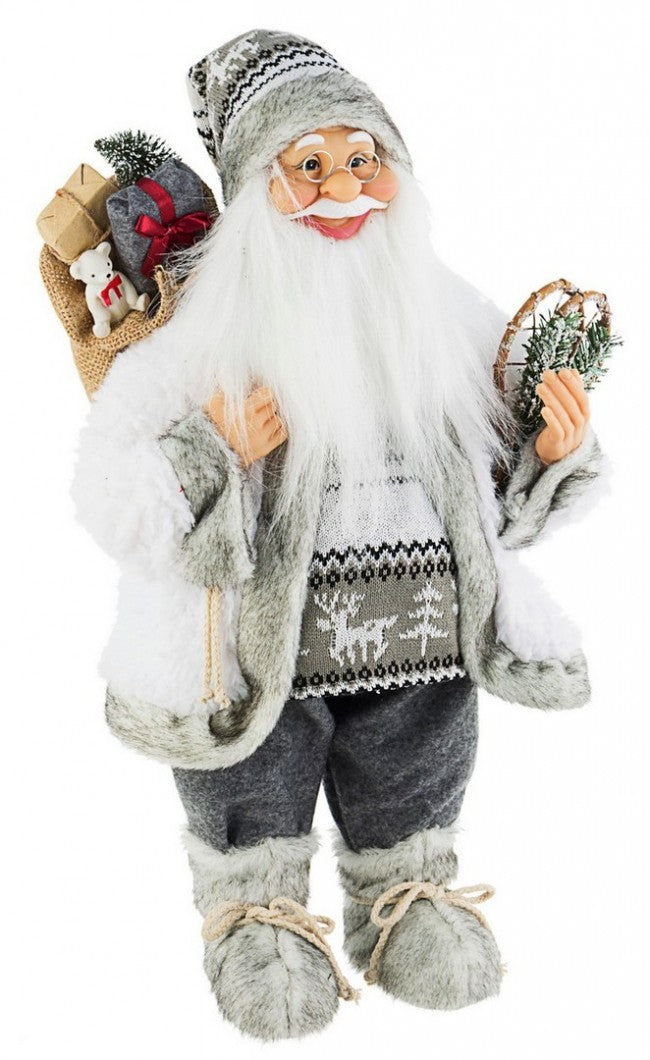 2x Père Noël Houx Argent L