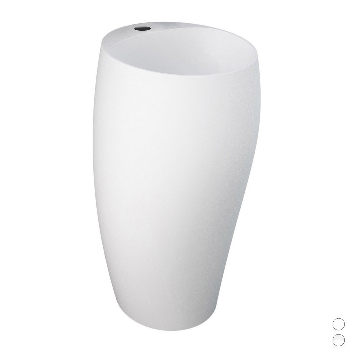 Lavabo auto-drainant Cloud avec trou pour robinetterie - Blanc Alpin