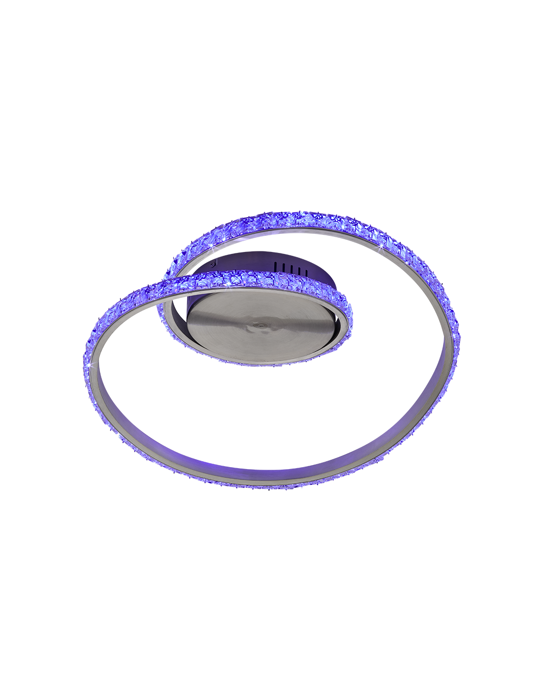 Plafonnier LED Rubin Moderne Dimmable RGB Effet Cristal Ø45 cm Trio Lighting