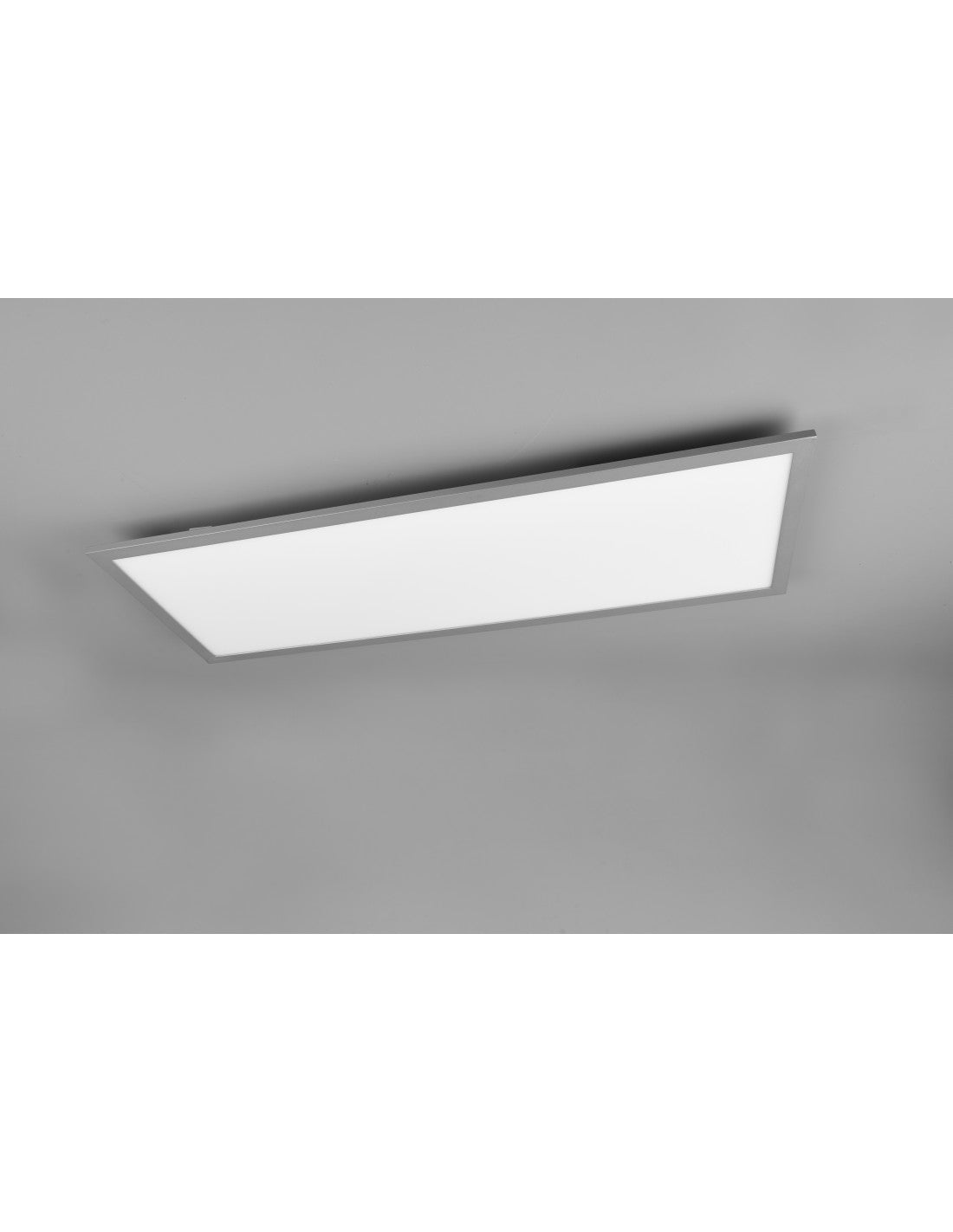 Plafonnier LED rectangulaire avec fonction veilleuse, gamme Aluminium Trio Lighting
