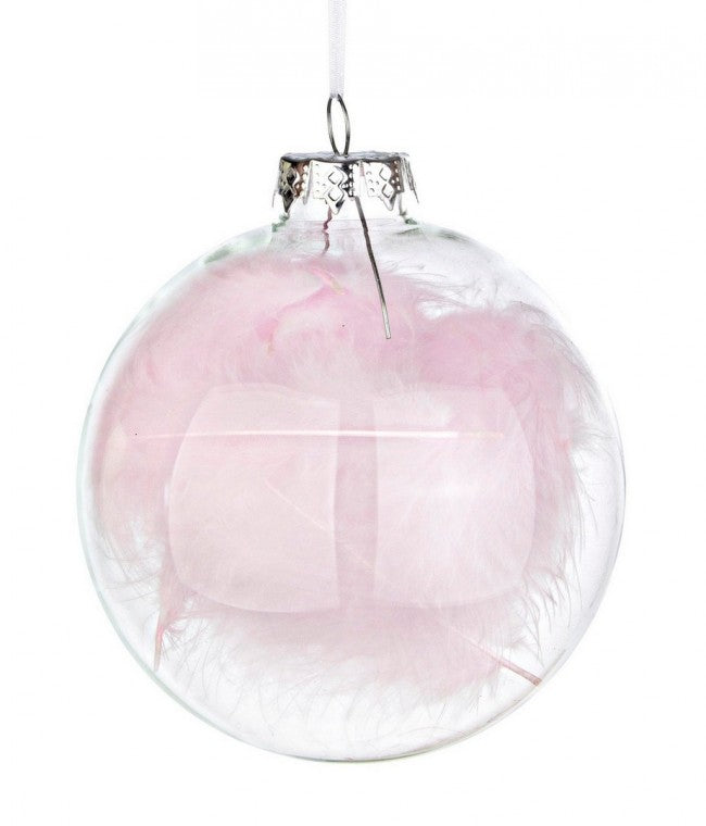 8x Sphère Vt Plumage Rose D100