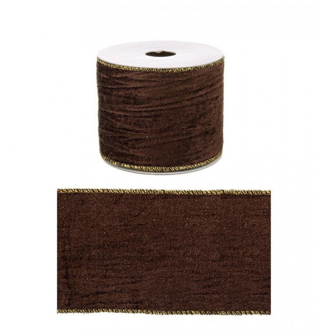 12x ruban doré double velours