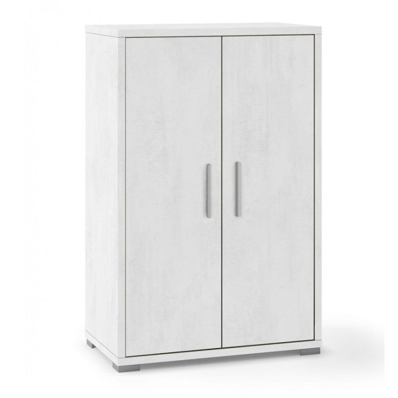 Armoire polyvalente à deux portes en Ossido White 71x41x h110 cm