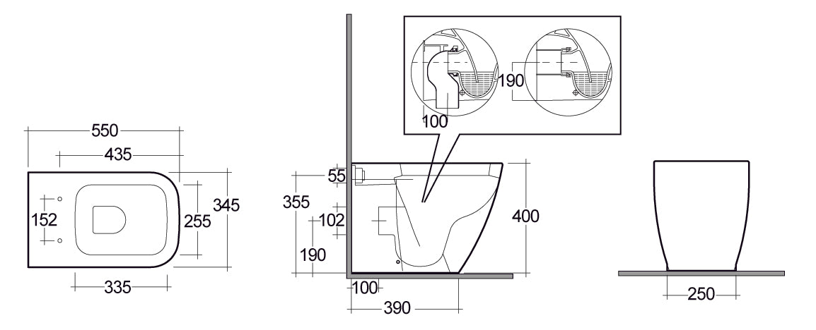 Vase à montage encastré Caroline