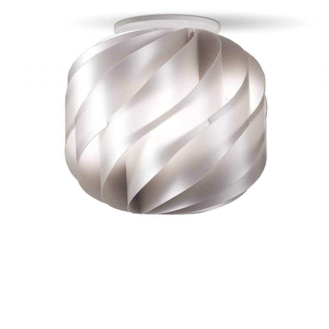 Plafonnier argenté cm. 40x39h