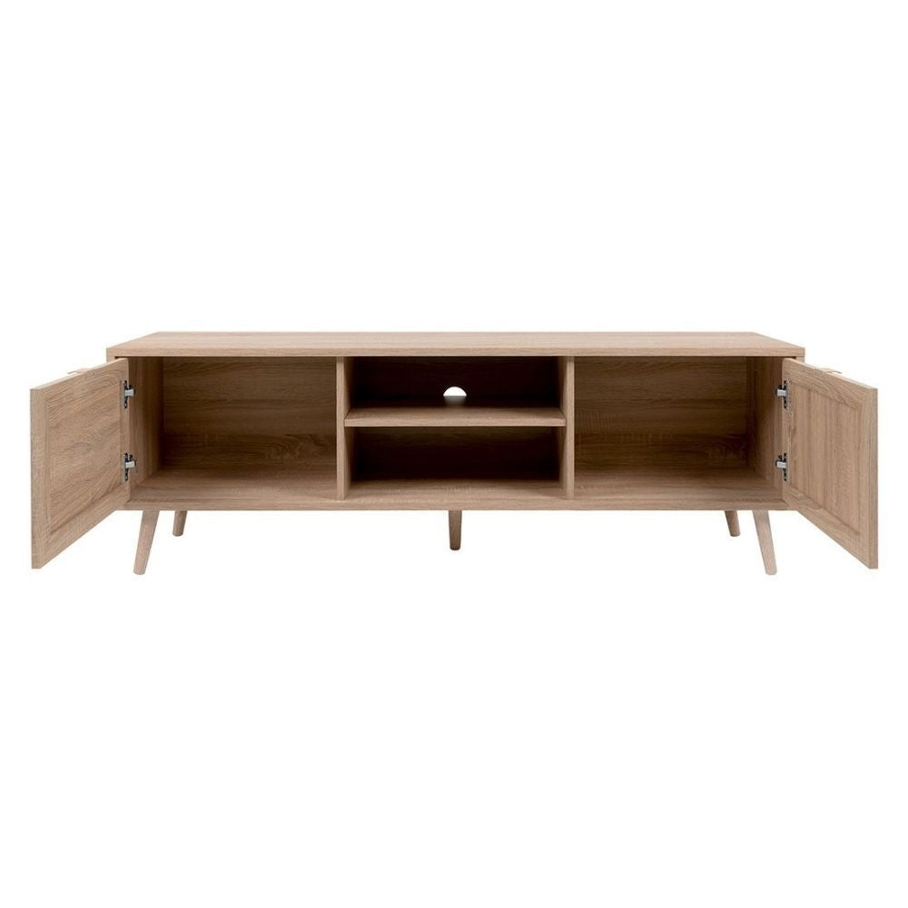 Meuble TV Bali 56A avec 2 portes effet osier