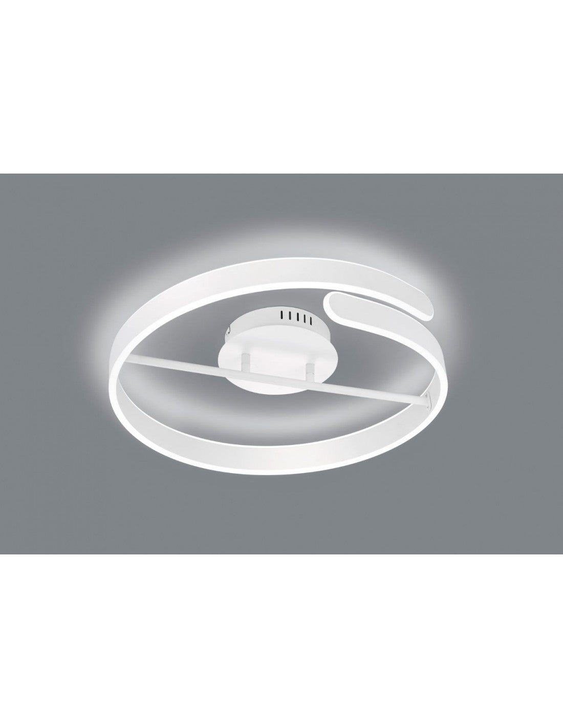 Plafonnier Design Cercle LED Variateur 4000k Parme Blanc Trio Lighting