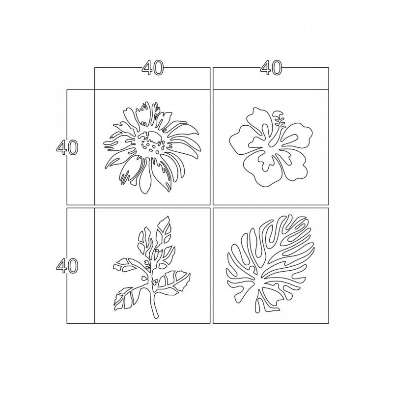 Decorazione murale nera astratto cm 40 x 40 x 4 EFFEZ