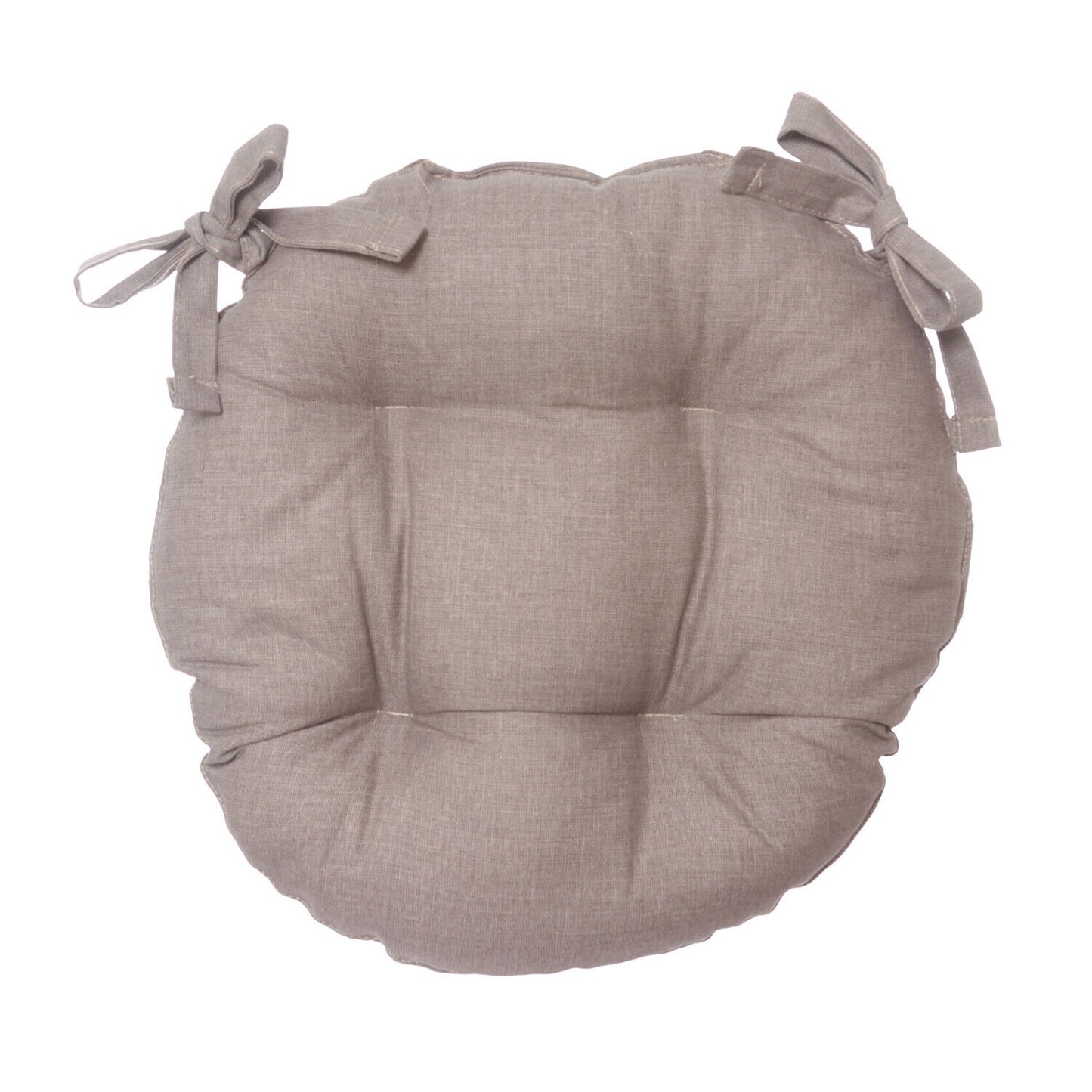 Housse de chaise ronde à bords gris tourterelle