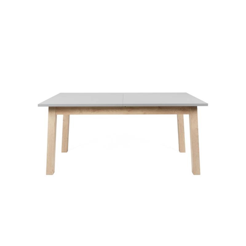 Table extensible moderne en chêne gris 90 x 160 -240 cm