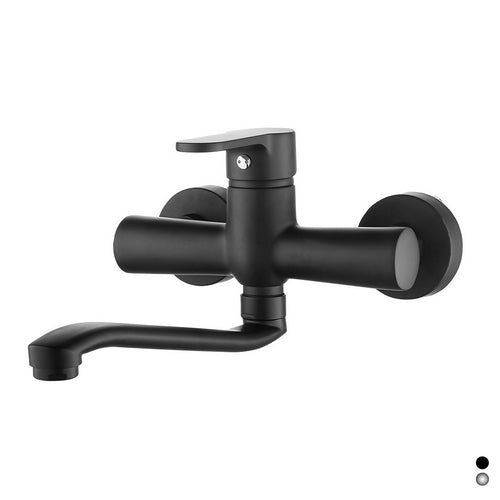 Mitigeur d'évier mural noir mat
