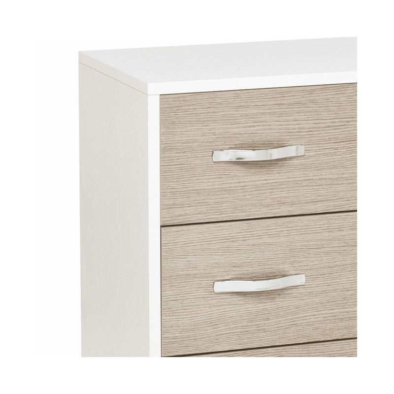 Commode avec façade blanche Olmo 3 tiroirs 91x45xH 81