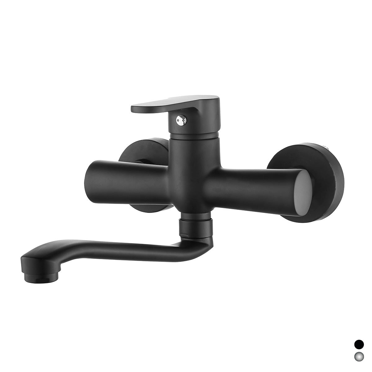 Mitigeur d'évier mural noir mat