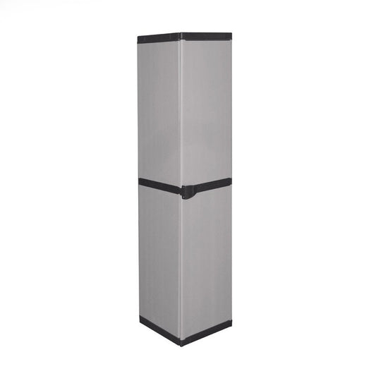 Armoire fine et peu encombrante en résine avec 4 étagères 34 x 39,5 x 168 h cm