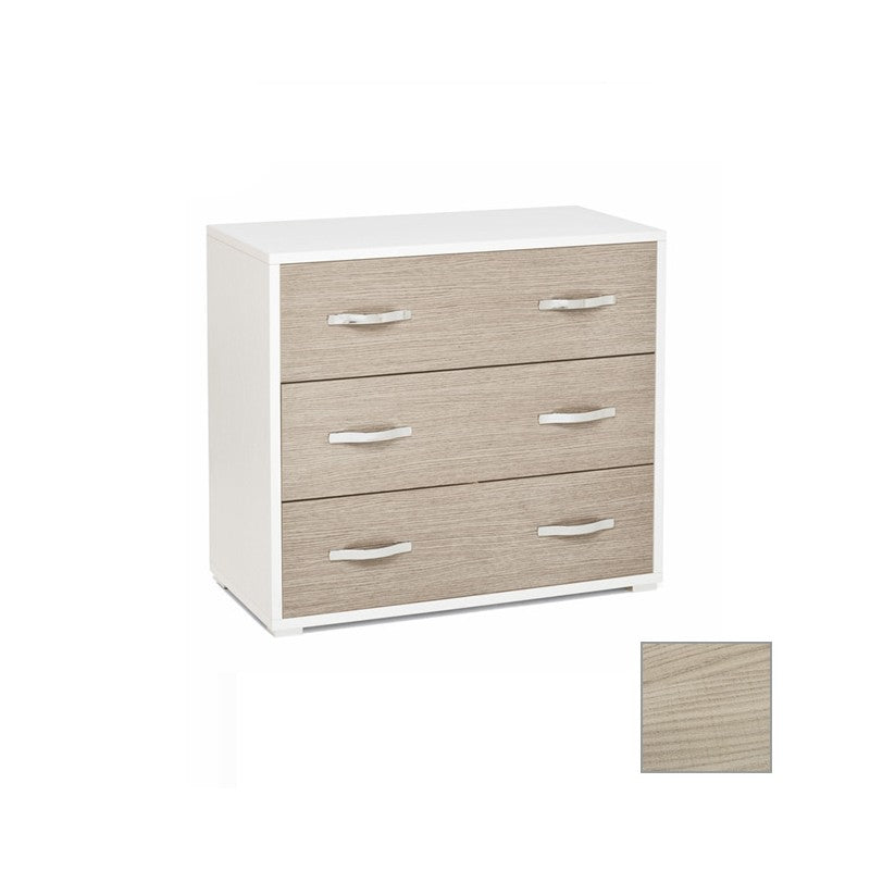 Commode avec façade blanche Olmo 3 tiroirs 91x45xH 81