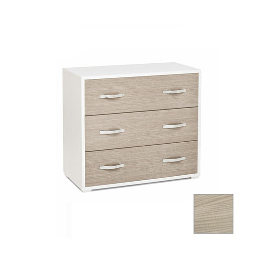 Commode avec façade blanche Olmo 3 tiroirs 91x45xH 81
