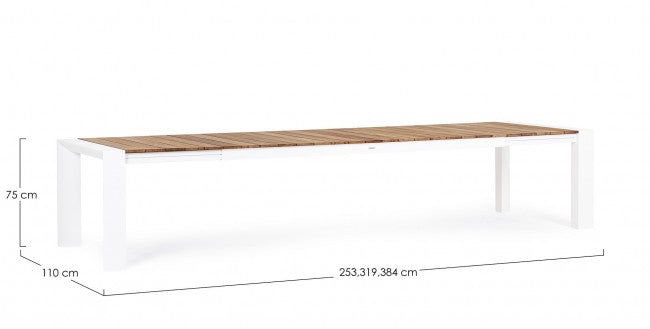 Tavolo Al Cameron 253x319x384x110 Bianco Iperbriko