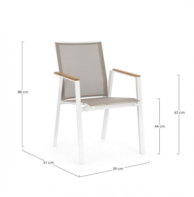 4x Chaise C-Br Cameron Blanc Gk50