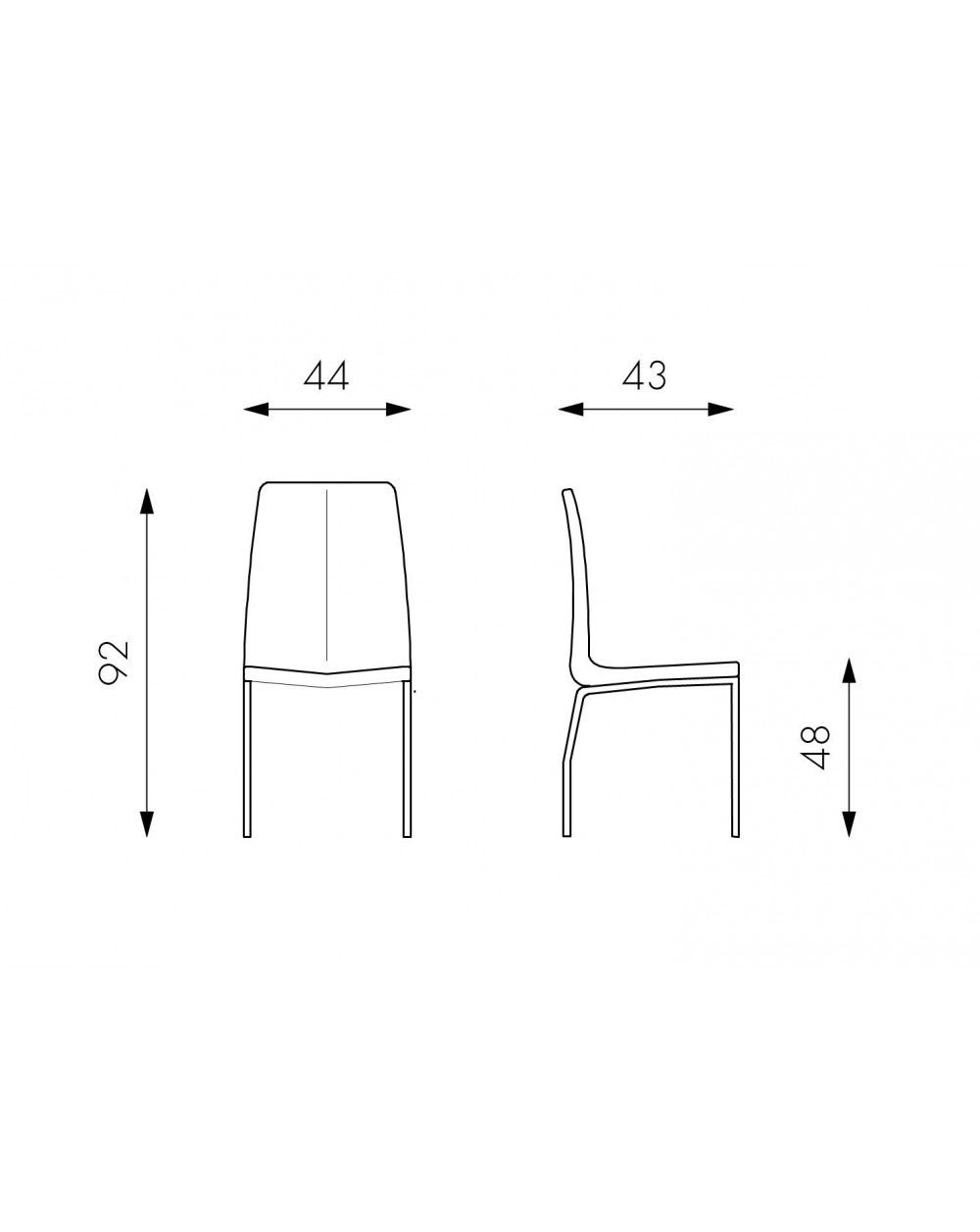 4x Chaise en simili cuir - Viva