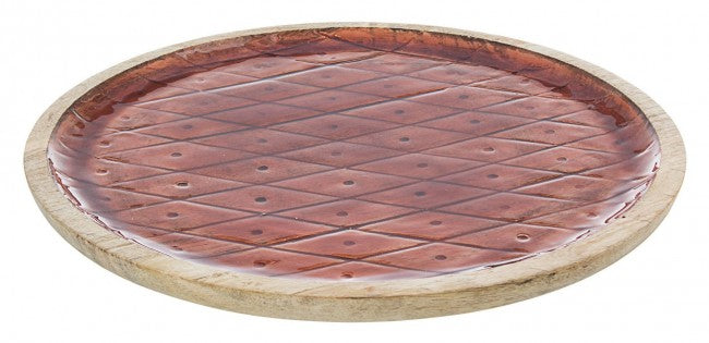 2x Assiette décorative Mangus rouge