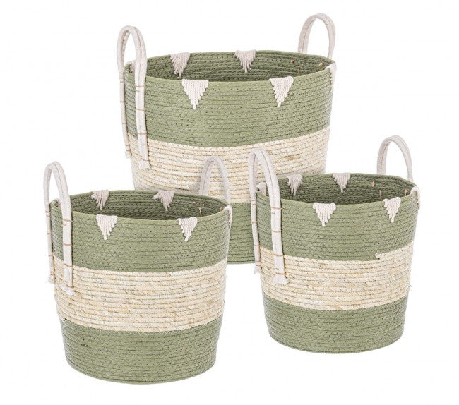 3x Set3 Panier 2M Thelma Vert Svas