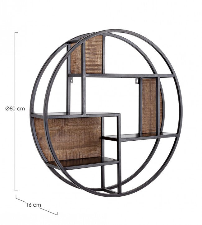 Etagère 3 étagères style industriel Walton D80 cm