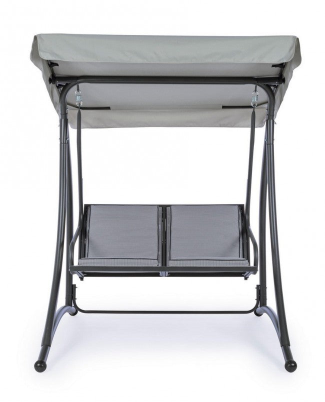 Balançoire deux places en acier Anthracite GRELY 145x120x h185 cm