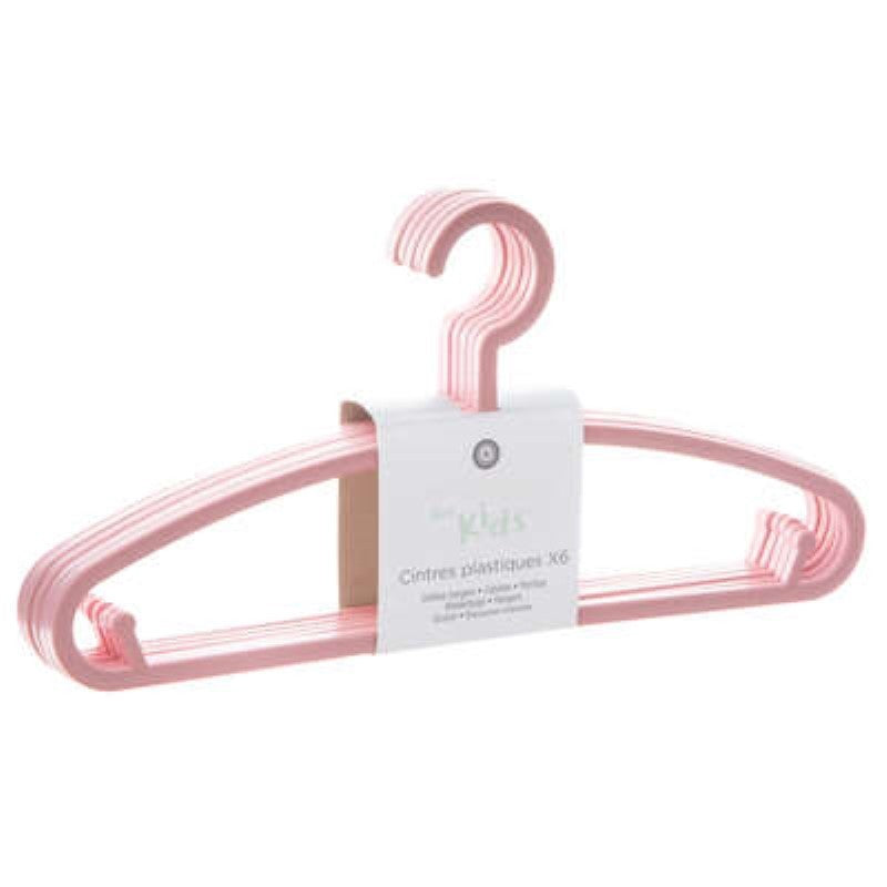 Lot de 6 cintres roses